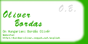 oliver bordas business card
